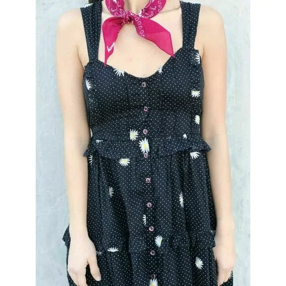 free people daisy chain midi dress Free People Daisy Chain Floral Printed Midi Dress XS